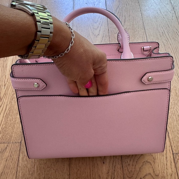 Kate Spade Staci Saffiano Leather Medium Satchel Chalk Pink - Picture 15 of 16